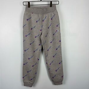 Vintage Champion Sweatpants logo reverse weave all over (size M)